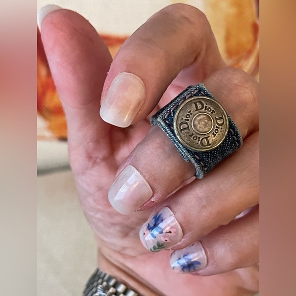 ⭐️COA⭐️👖RaRe CHRISTIAN DiOR Denim Snap-Ring⭐️Oh So HaUtE aNd So FuN⭐️Comes w/COA - Picture 8 of 14